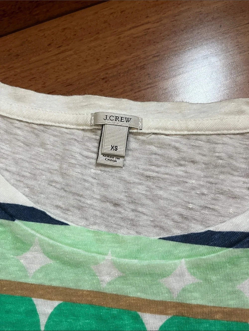 NWOT J. Crew Neon Linen Tee